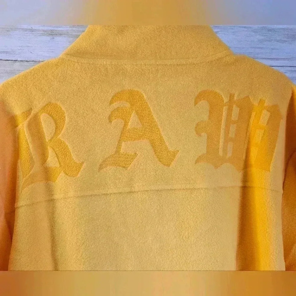 Raw gear 3/4 zip up pull over fleece yellow mens small - Picture 8 of 8